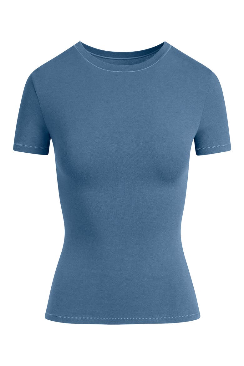 Stretch Cotton Jersey T-Shirt, Alternate, color, HARBOR