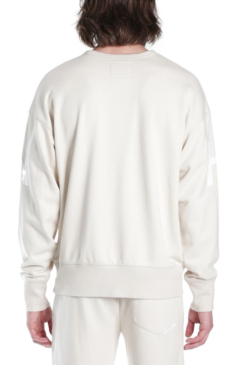 HVMAN Logo Crewneck Sweatshirt, Alternate, color, Cream
