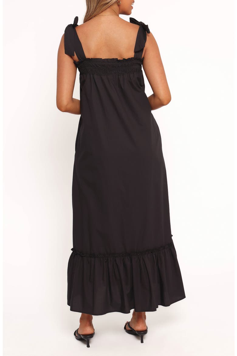 Irina Stripe Maxi Dress, Alternate, color, BLACK