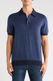Brooks Brothers Herringbone Short Sleeve Knit Polo