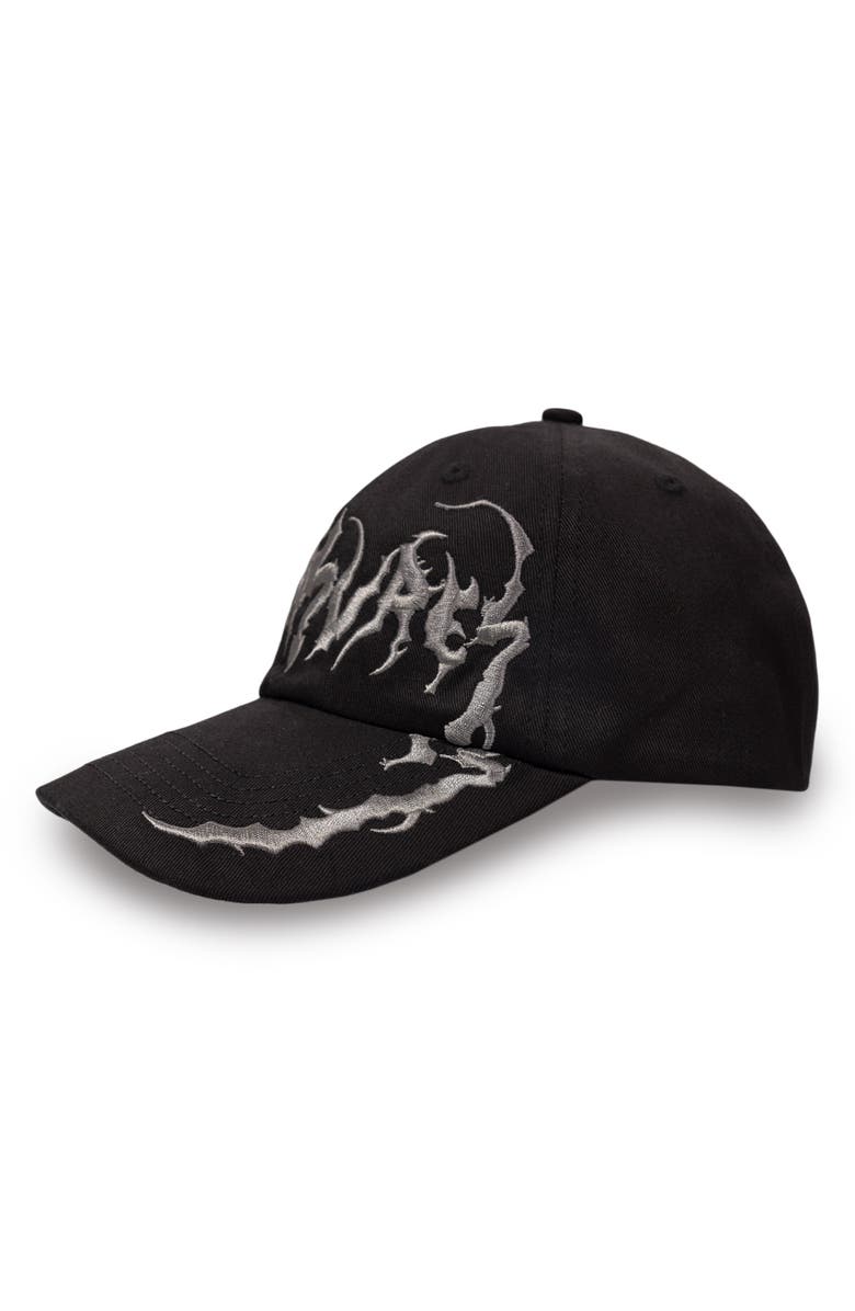PLEASURES Claws Embroidered Adjustable Baseball Cap, Alternate, color, Black