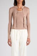 TOM FORD Metallic Rib Cardigan