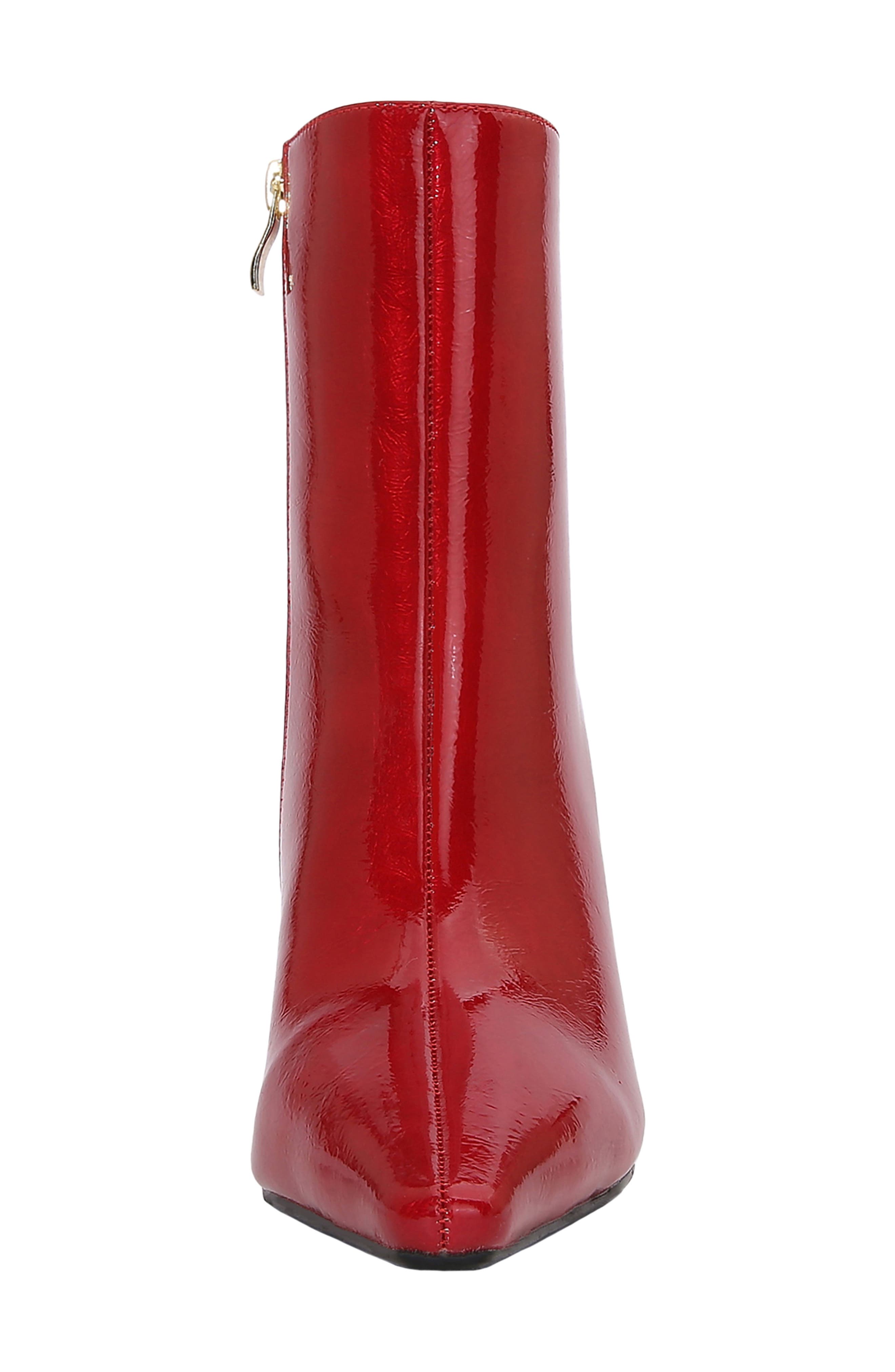 Smash Pointed Toe Bootie, Alternate, color, RED