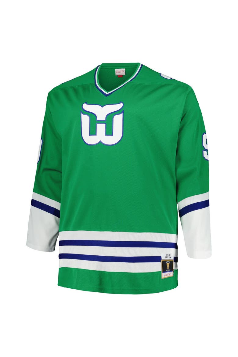 Men's Mitchell & Ness Gordie Howe Green Hartford Whalers Big & Tall  Vintage Hockey Blue Line Player Jersey, Alternate, color, Green