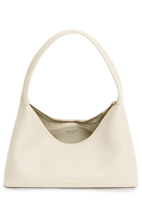 Mansur Gavriel Candy Baguette Leather Shoulder Bag In White