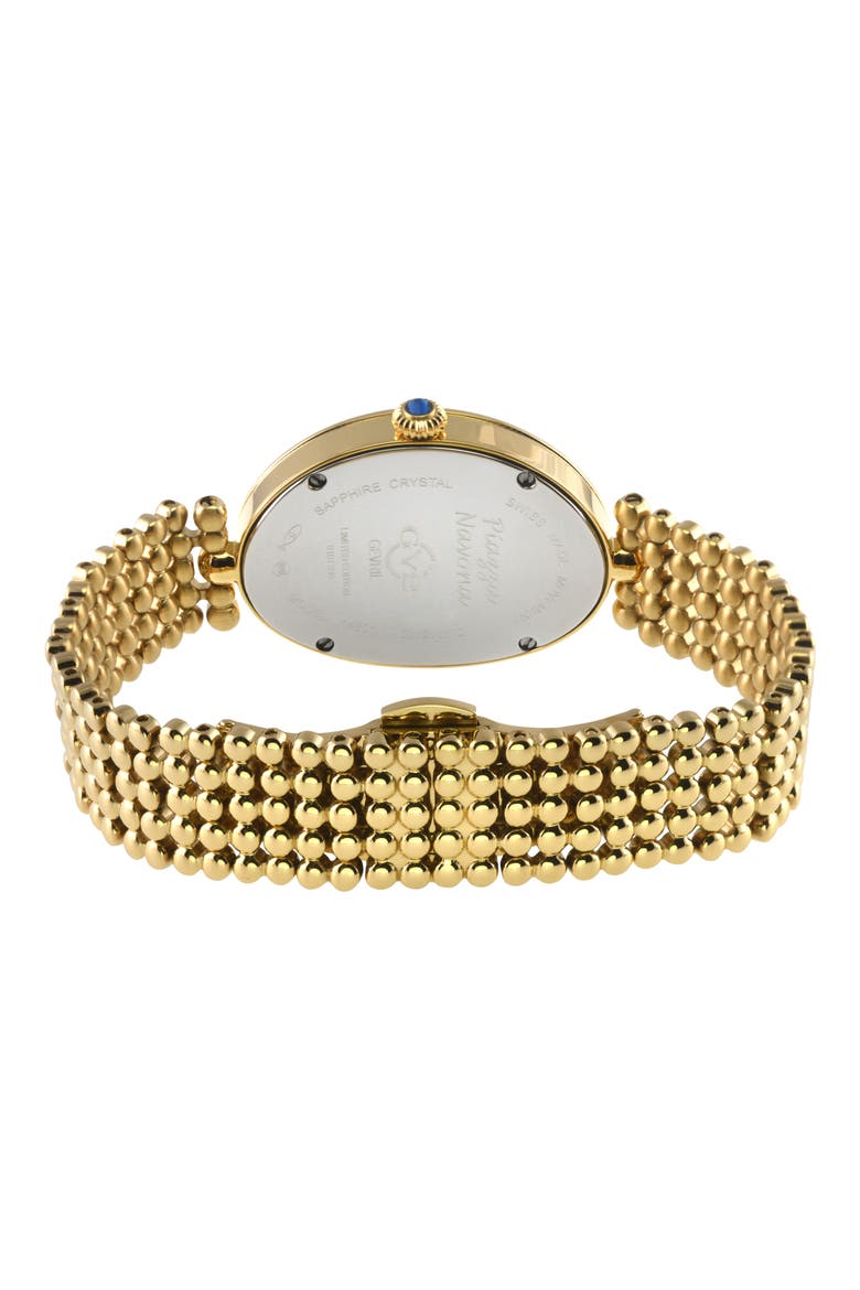 Piazza Diamond Accent Bracelet Watch, 29mm x 38mm, Alternate, color, GOLD