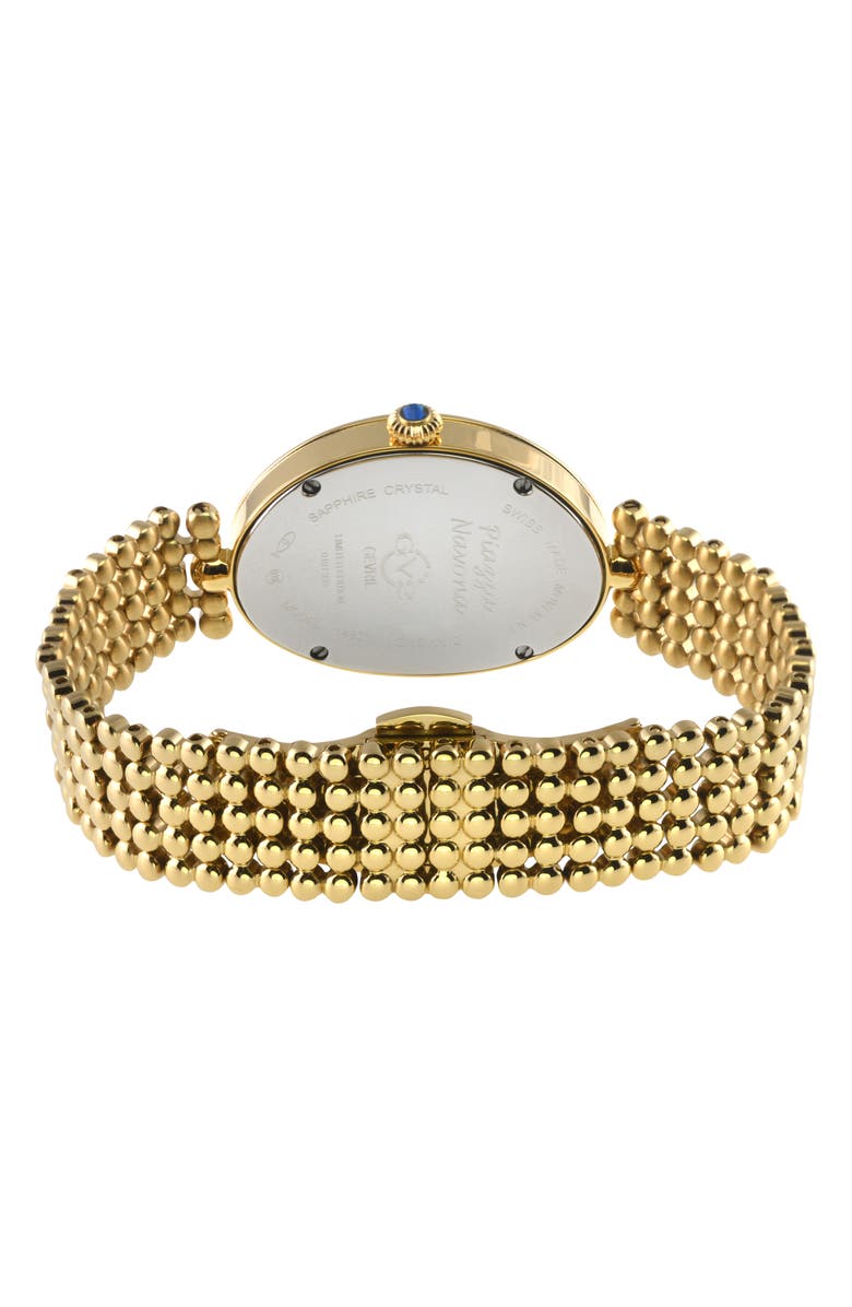 GV2 Piazza Diamond Accent Bracelet Watch, 29mm x 38mm, Alternate, color, Gold