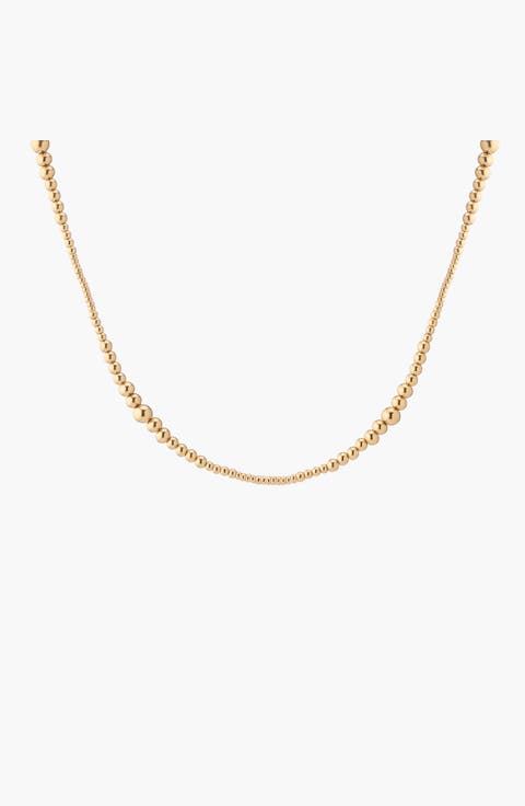 Graduated Ball Chain Necklace