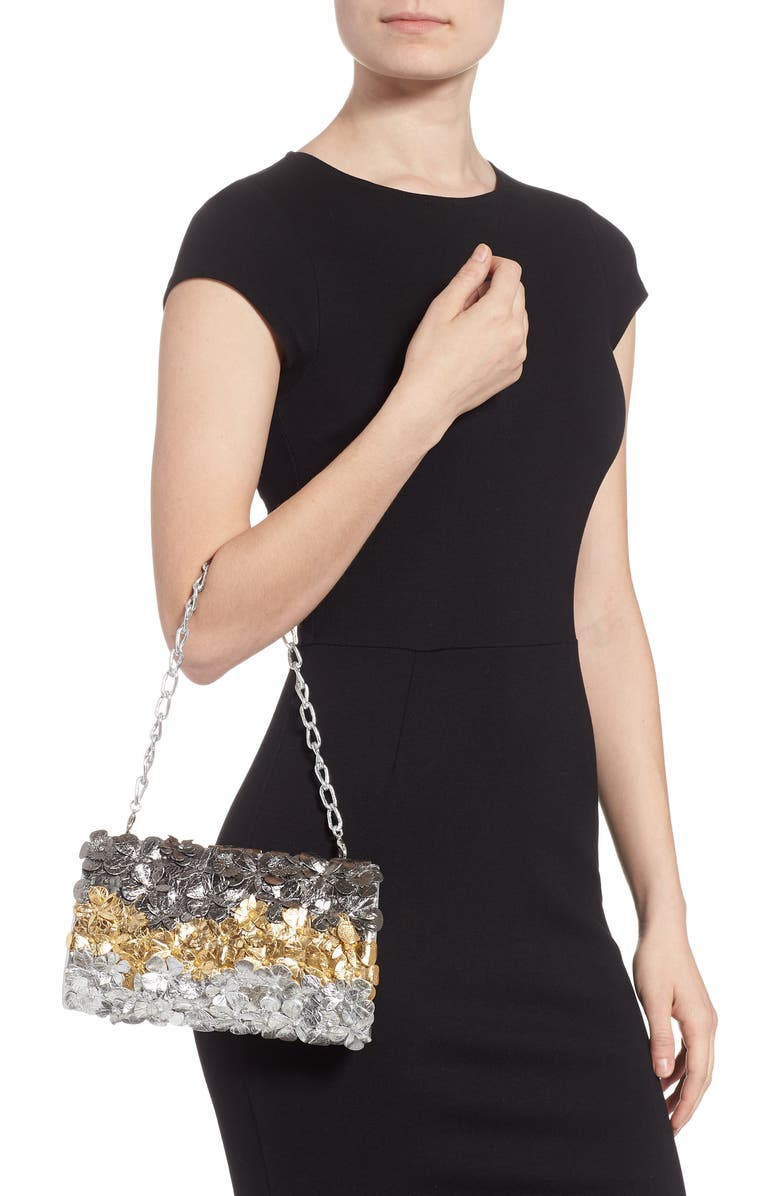 Nancy Gonzalez Flora Genuine Crocodile Clutch, Alternate, color,