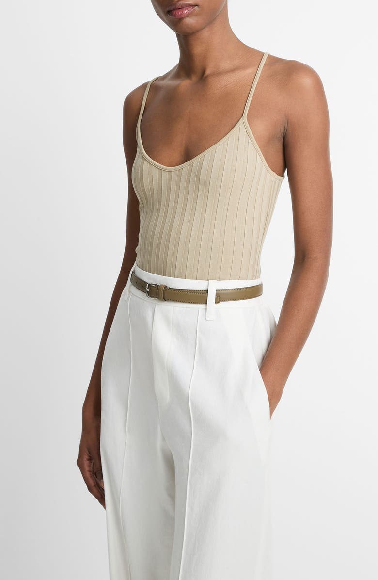 Vince V-Neck Rib Camisole, Alternate, color, Mojave