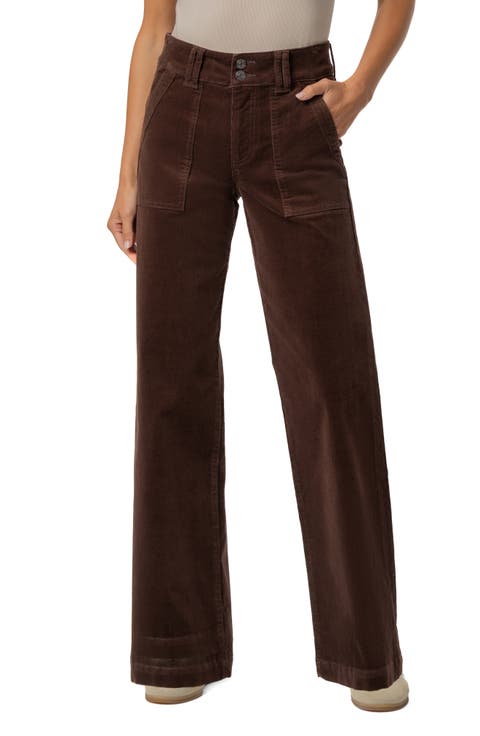 Jodi High Waist Straight Leg Corduroy Utility Pants