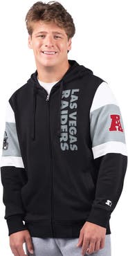 STARTER Men's Starter Black Las Vegas Raiders Extreme Full-Zip Hoodie