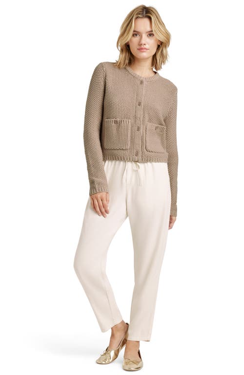 Splendid Andrea Patch Pocket Cropped Cardigan In Cactus
