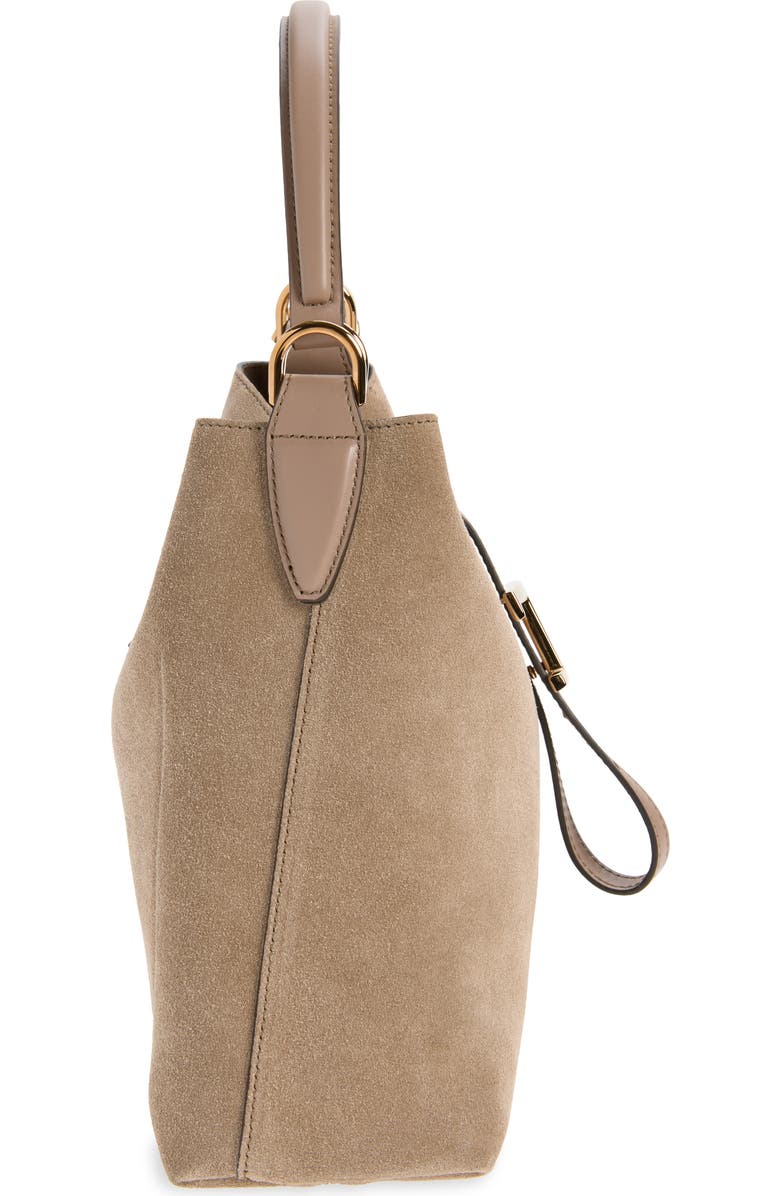 Tod's Mini T Timeless Bucket Bag, Alternate, color, Coca Mocha/ Creta Ch