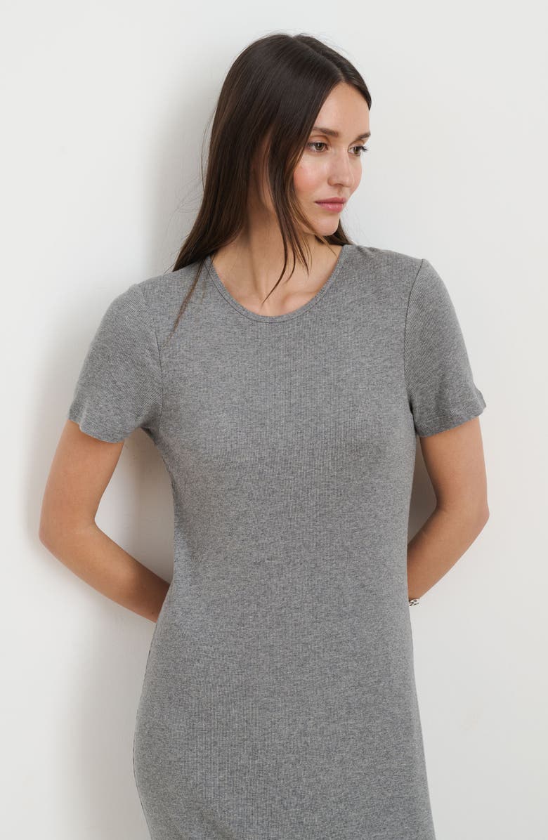 Alex Mill Carolyn Fine Rib Dress, Alternate, color, Heather Grey
