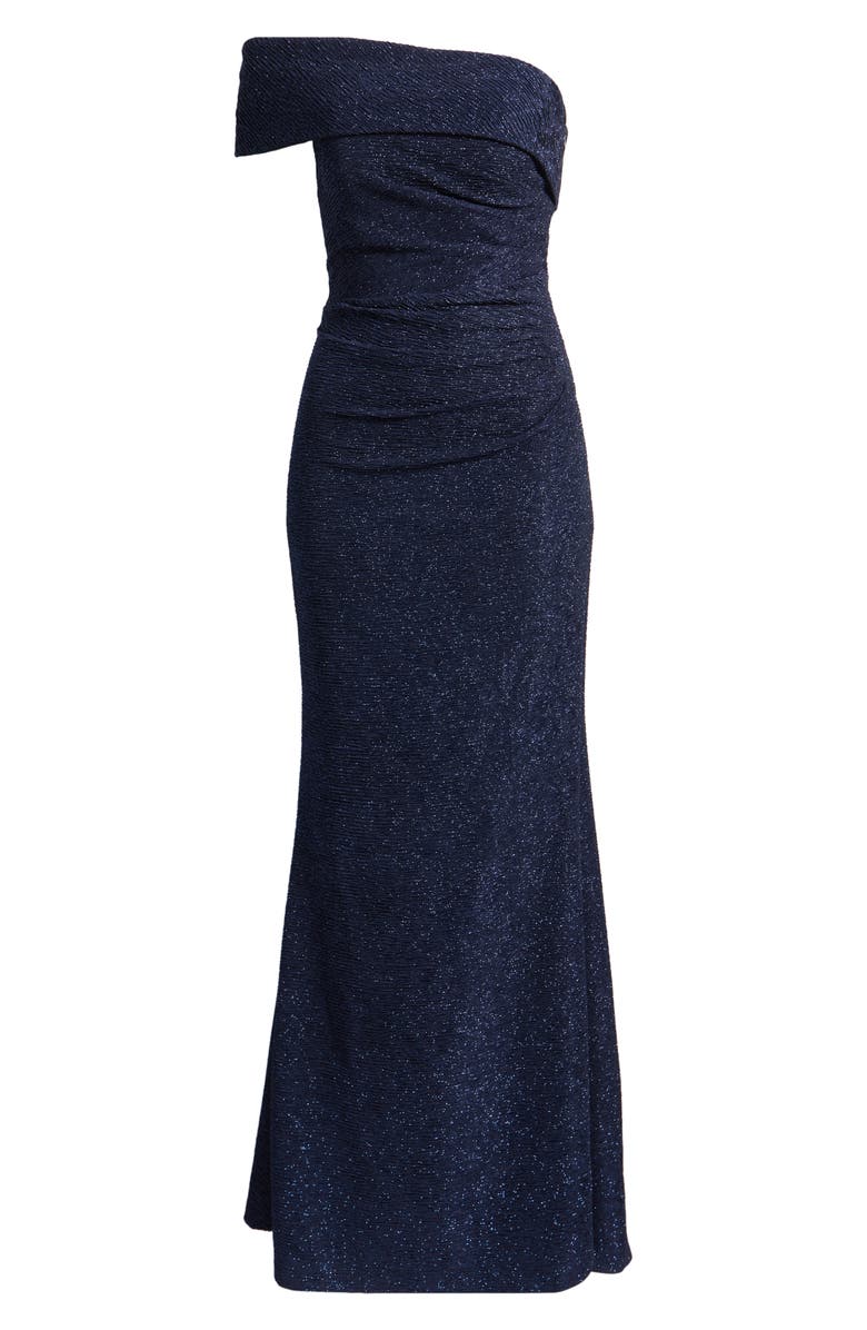 Eliza J Metallic Off the Shoulder Gown, Alternate, color, 