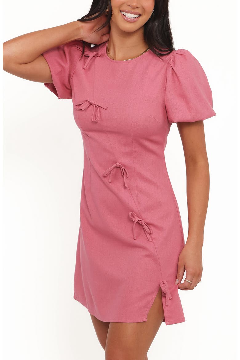 Ruthie Puff Sleeve Minidress, Alternate, color, ROSE