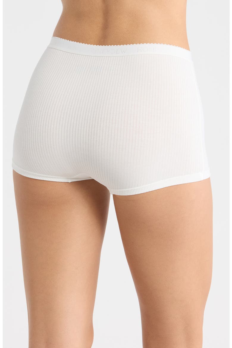 Emma Rib Boyshorts, Alternate, color, WHITE