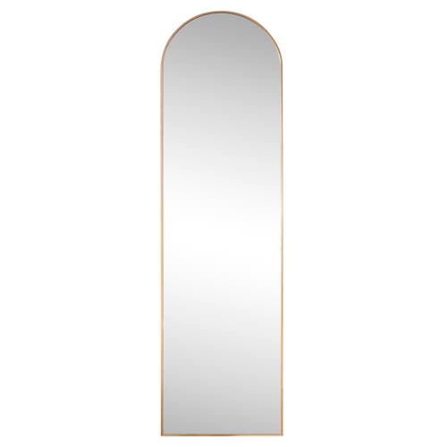 Jonathan Y Adrian Large Arched Metal Framed Floor Full-length Mirror In Gold