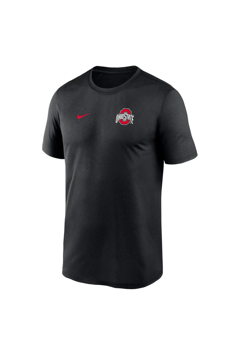 Men's Nike Black Ohio State Buckeyes 2025 Sideline Small Logo Legend Performance T-Shirt, Alternate, color, Black