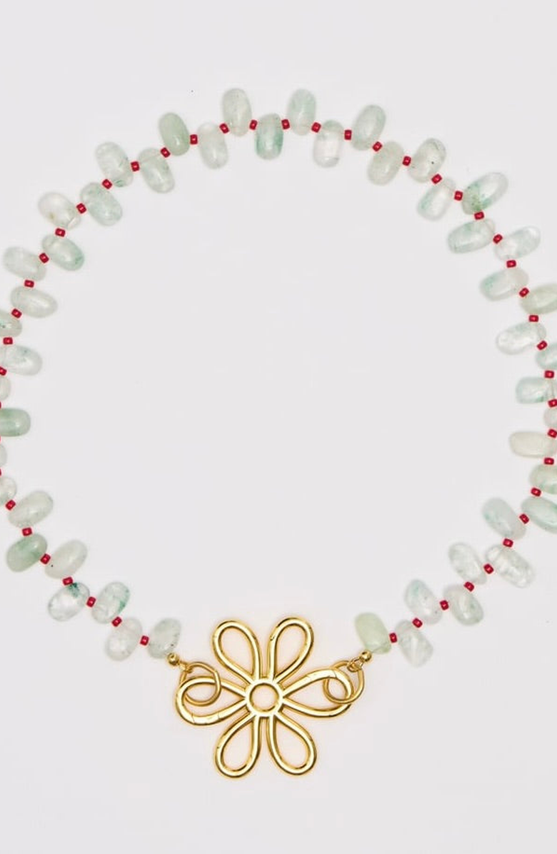 Spicy Dan Sage Quartz Necklace, Alternate, color, Sage