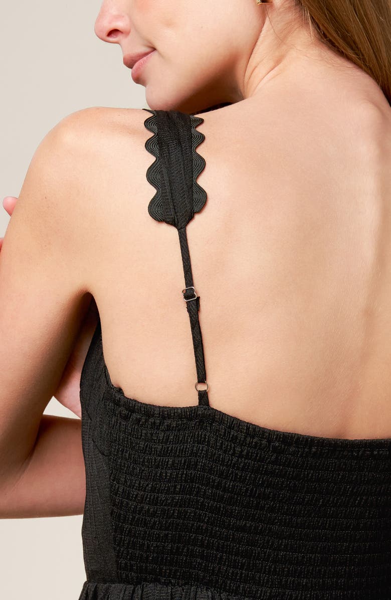 FLYING TOMATO Embroidered Fit and Flare Midi Dress, Alternate, color,