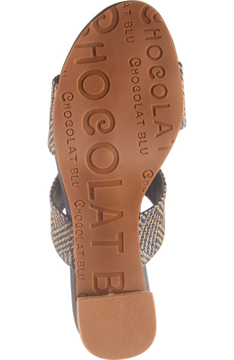 Chocolat Blu Celine Sandal, Alternate, color, Blue Combo Raffia