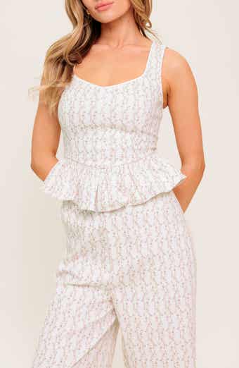 FLYING TOMATO Floral Peplum Top