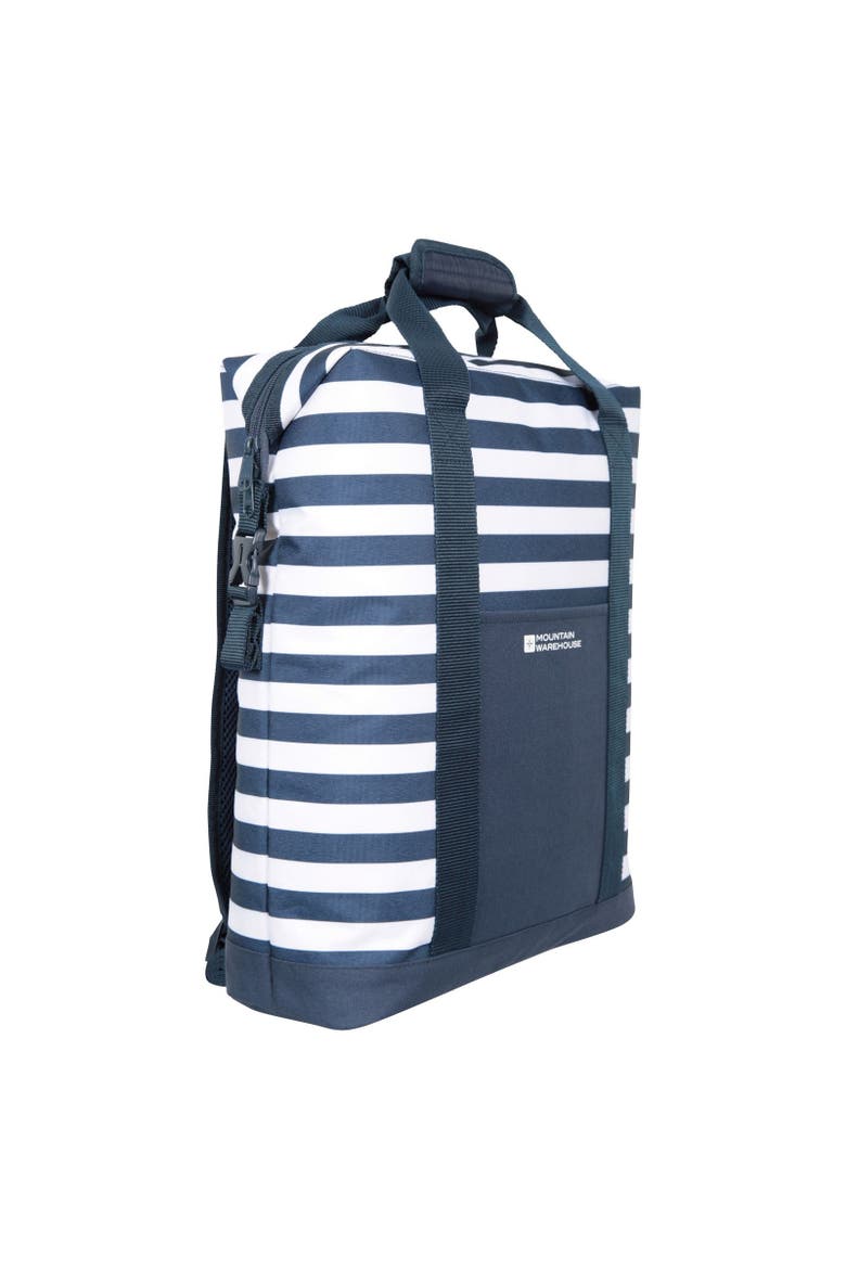 Contrast Striped Beach Cool Bag, Alternate, color, Navy