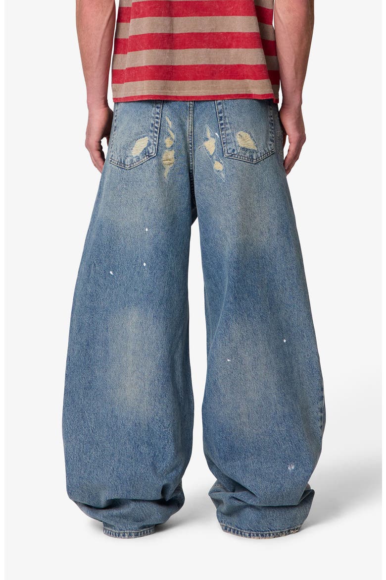 Repaired Rave Relaxed Fit Wide Leg Ripped Jeans, Alternate, color, BLUE