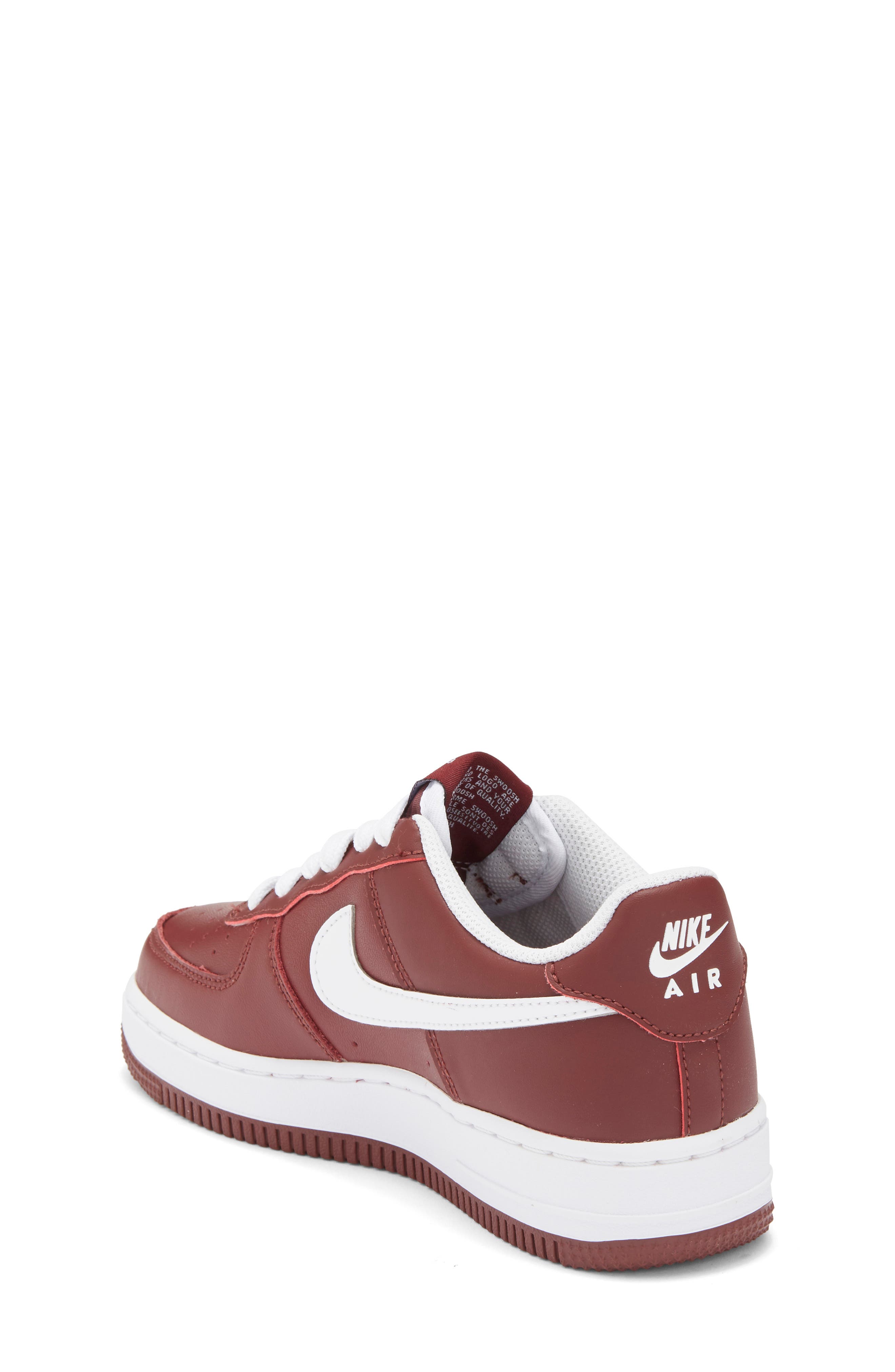 Kids' Air Force 1 LV8 Sneaker, Alternate, color, DARK TEAM RED/ WHITE