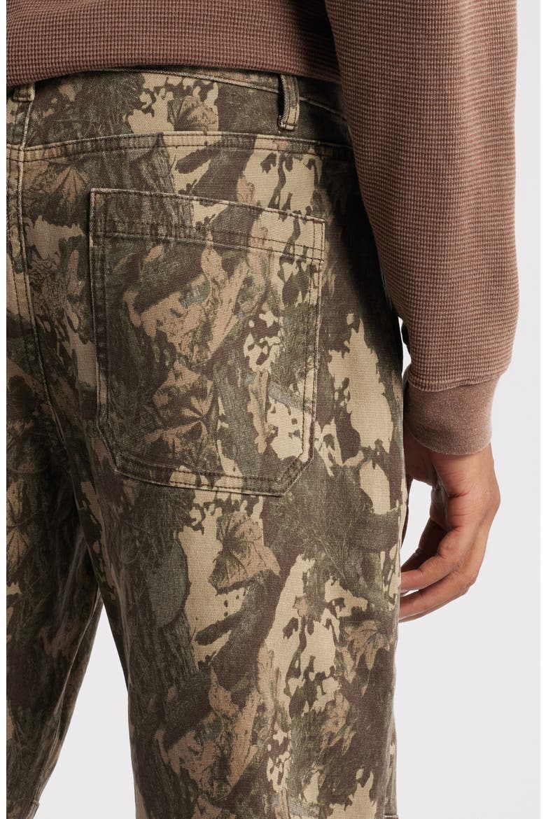 Camo Relaxed Fit Stretch Canvas Workwear Pants, Alternate, color, OLIVE CAMO BRANCH