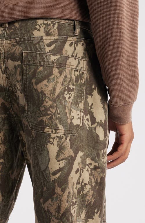 Bp. Camo Relaxed Fit Stretch Canvas Workwear Pants In Olive Camo Branch