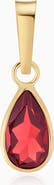 Oradina 14K Yellow Gold Vivid Pear Pendant Charm
