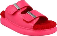 McQueen Oversize Hybrid Genuine Shearling Slide Sandal