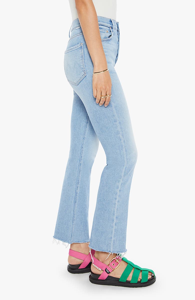 MOTHER The Tripper High Waist Ankle Fray Flare Jeans, Alternate, color, 