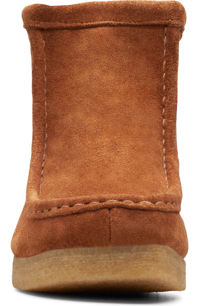 Clarks<sup>®</sup> Wallabee Hi Faux Shearling Bootie, Alternate, color,