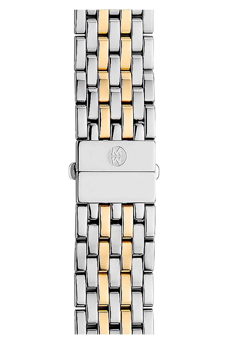 Deco 18mm Two-Tone Bracelet Watchband, Main, color, SILVER/ GOLD