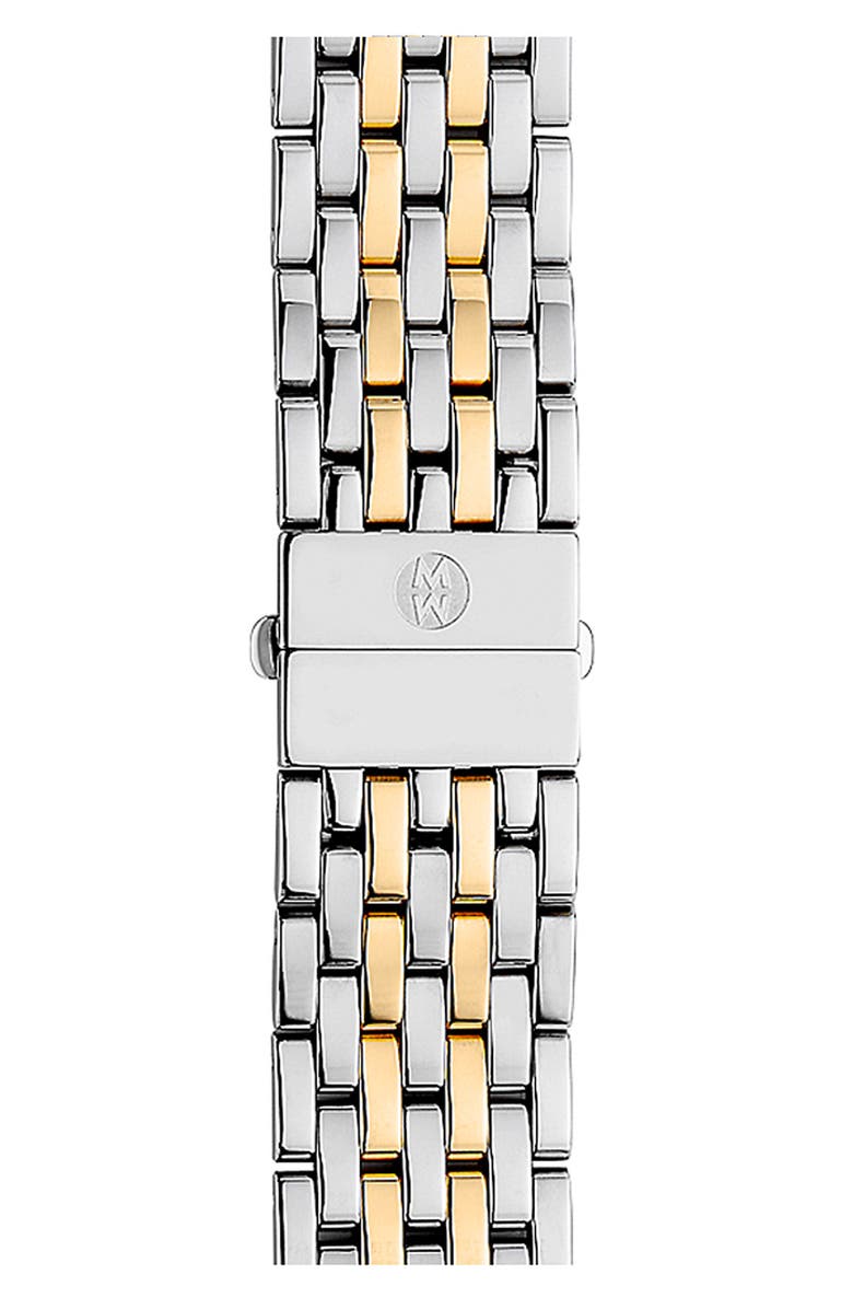 MICHELE Deco 18mm Two-Tone Bracelet Watchband, Main, color,