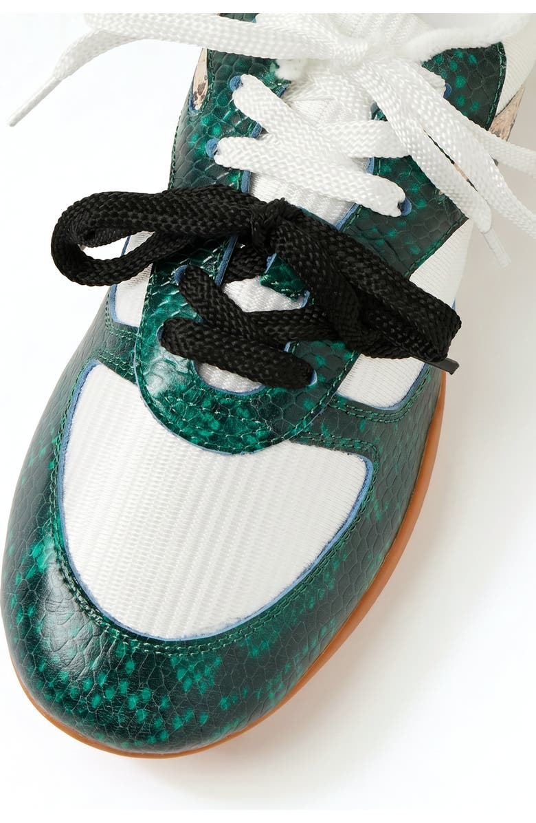 DJANGO AND JULIETTE Zoya Flat Sneaker, Alternate, color, Green Snake