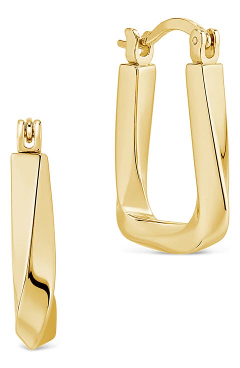 Square Twist Hoop Earrings