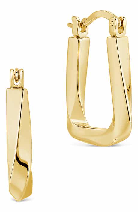 Square Twist Hoop Earrings
