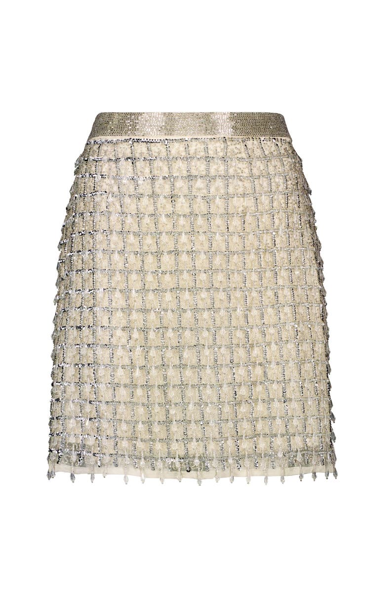 Mac Duggal Hand Beaded Mini Skirt, Alternate, color,