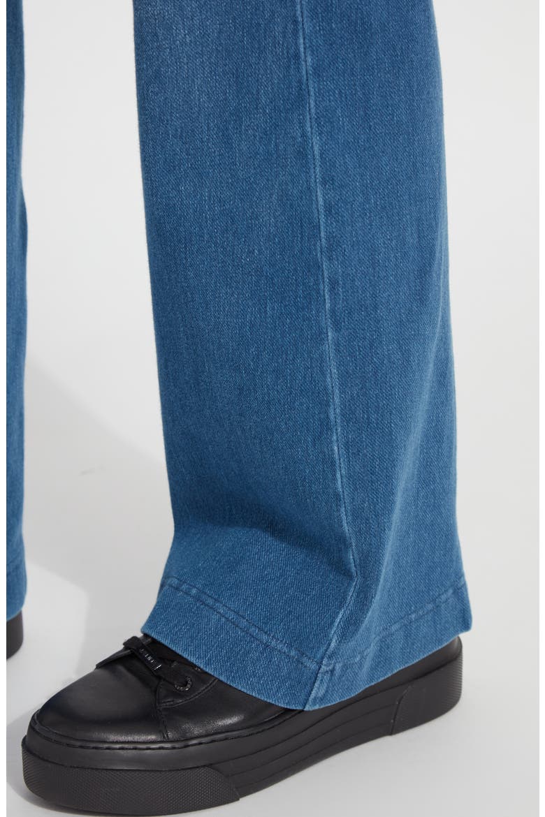 'Lyssentials Wide Leg Denim Trousers, Alternate, color, MIDWASH