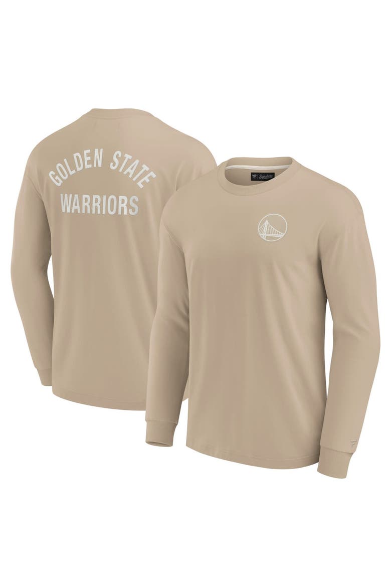 Unisex Fanatics Signature Khaki Golden State Warriors Elements Super Soft Long Sleeve T-Shirt, Main, color, Khaki