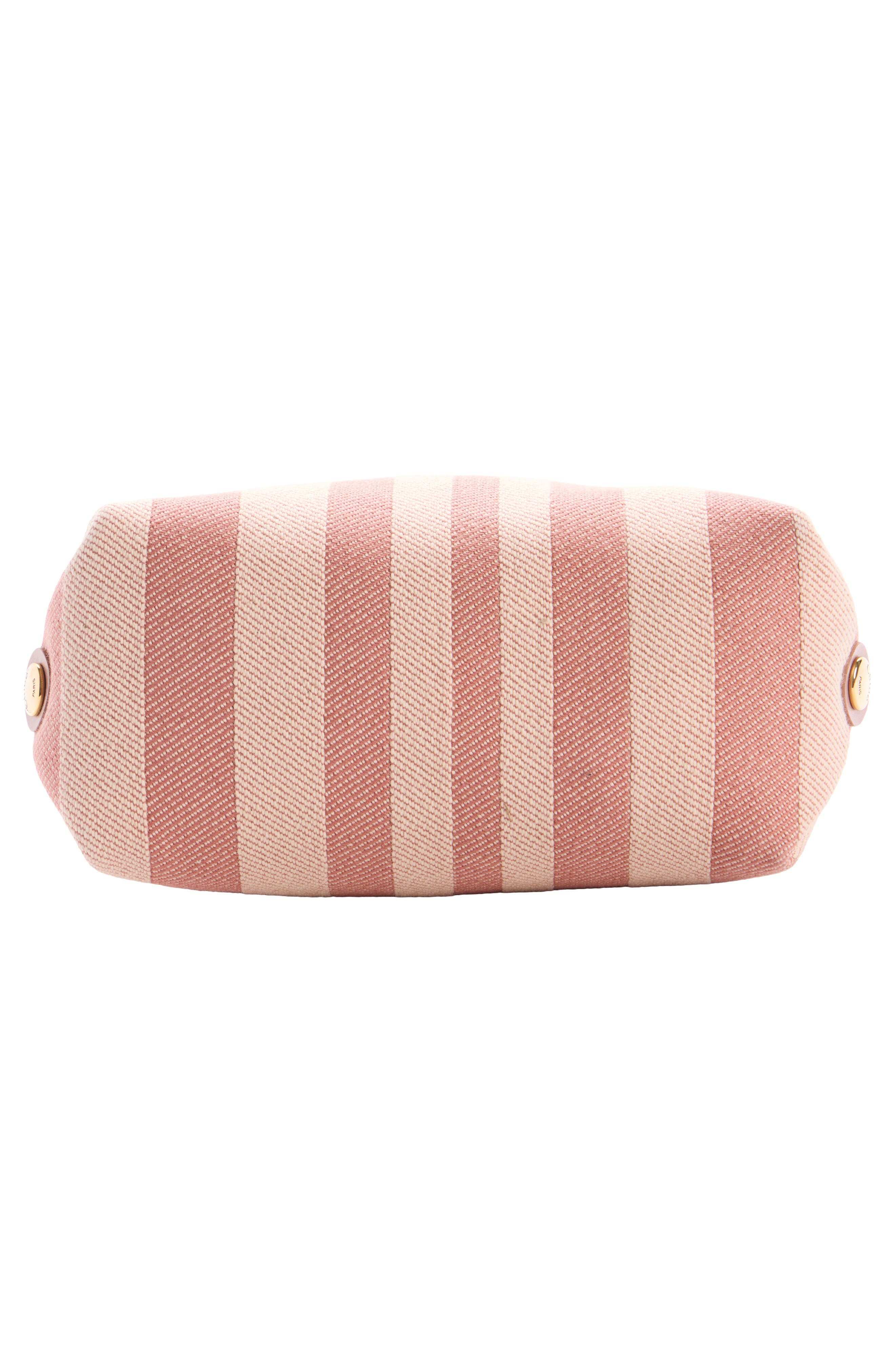 Chloé Mini Stripy Jacquard Stripe Crossbody Tote, Alternate, color, Nougat