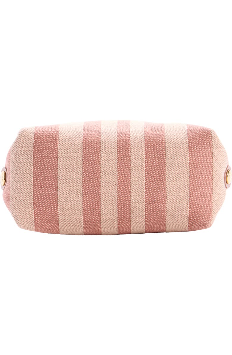 Chloé Mini Stripy Jacquard Stripe Crossbody Tote, Alternate, color, Nougat
