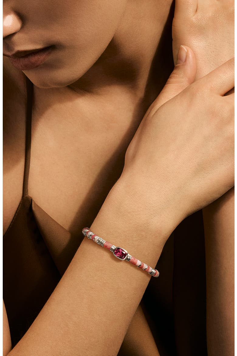 Heishi Bracelet, Alternate, color, RHODALITE