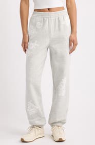 LoveShackFancy Lilia Lace Appliqué Sweatpants