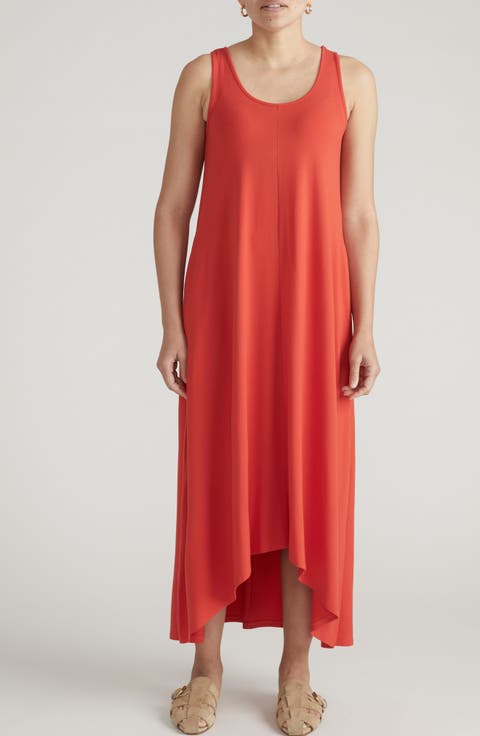 Athena Divine Sleeveless Jersey High-Low Maxi Dress (Plus)